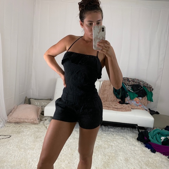 grass collection Dresses & Skirts - Black summer romper size small grass collection Dresses & Skirts - Black summer romper size small